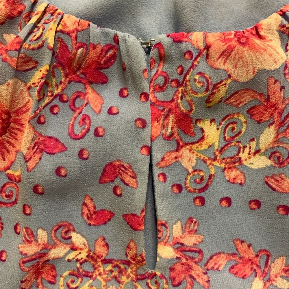 Tory Burch Long Sleeve Floral Blouse Size 0 - Picture 5 of 9